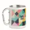 Tazza in metallo c/moschettone - 300 ml - AROM - Anteprima 2