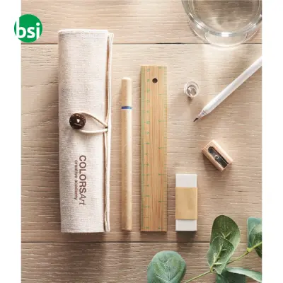 Set in astuccio cotone e juta - ECOSET - Immagine 3