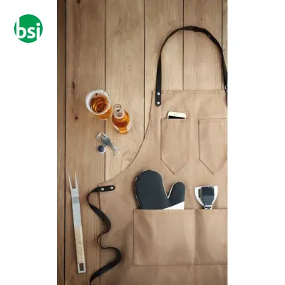 Grembiule rifinito in pelle - CHEF - Immagine 4