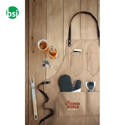 Grembiule rifinito in pelle - CHEF - Immagine 5