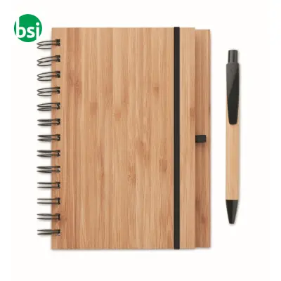Notebook in bamboo con penna - BAMBLOC - Immagine 9