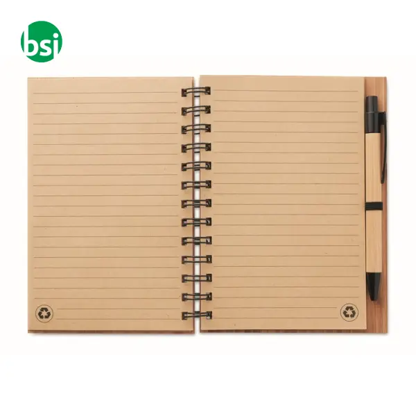 Notebook in bamboo con penna - BAMBLOC -  10