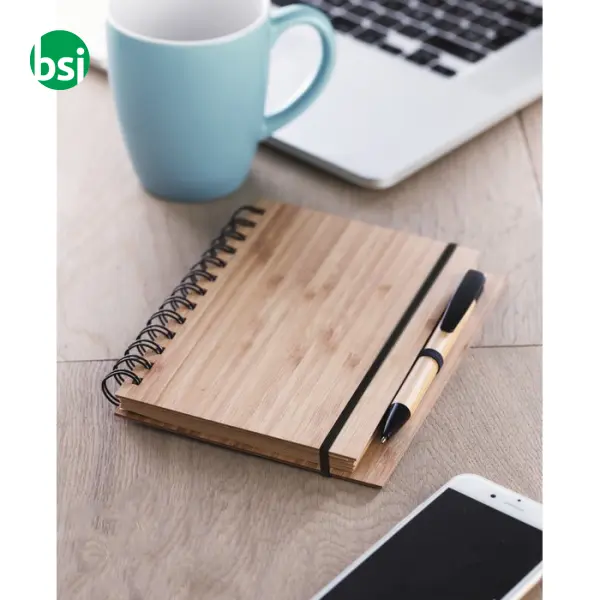 Notebook in bamboo con penna - BAMBLOC -  3