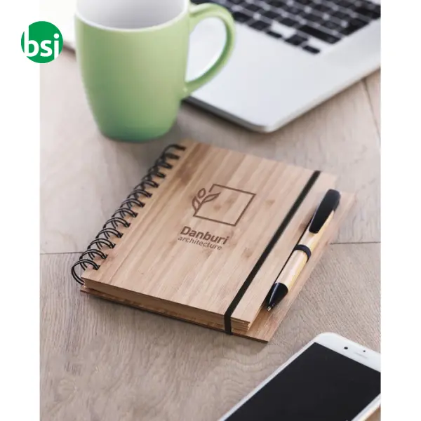 Notebook in bamboo con penna - BAMBLOC -  5
