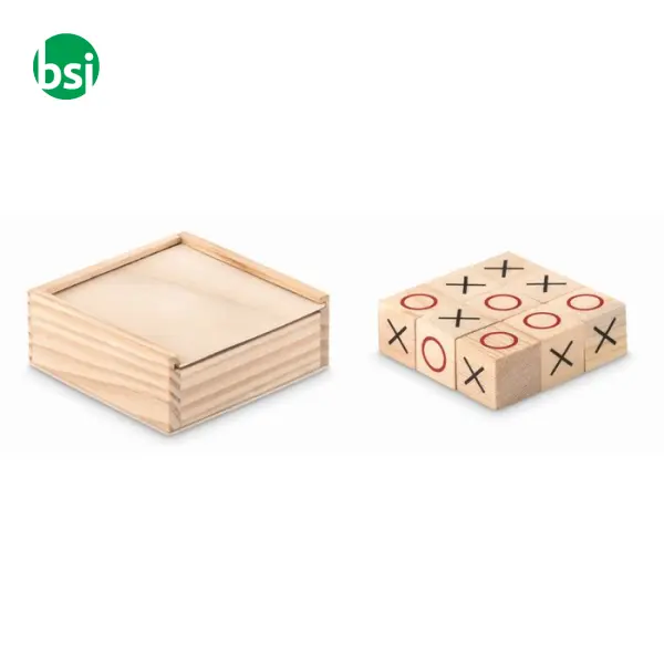 Gioco del tris in legno - TIC TAC TOE -  1
