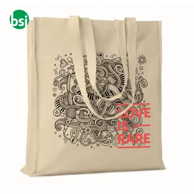 Shopper in cotone naturale c/soffietto - PORTOBELLO - Immagine 3