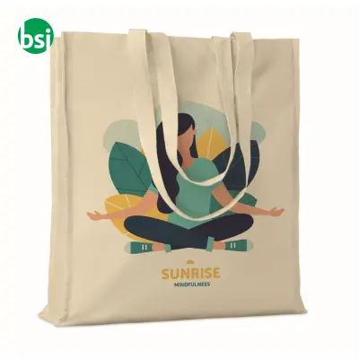 Shopper in cotone naturale c/soffietto - PORTOBELLO - Immagine 4