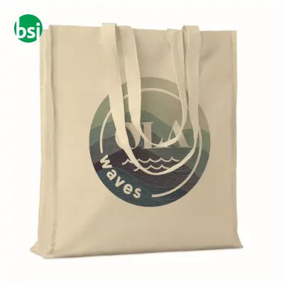 Shopper in cotone naturale c/soffietto - PORTOBELLO - Immagine 5