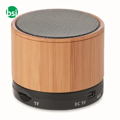 Speaker bluetooth in bamboo - 3W - ROUND BAMBOO - Immagine 9