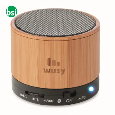 Speaker bluetooth in bamboo - 3W - ROUND BAMBOO - Immagine 6