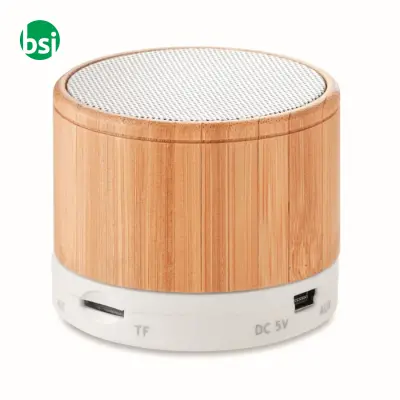 Speaker bluetooth in bamboo - 3W - ROUND BAMBOO - Immagine 12