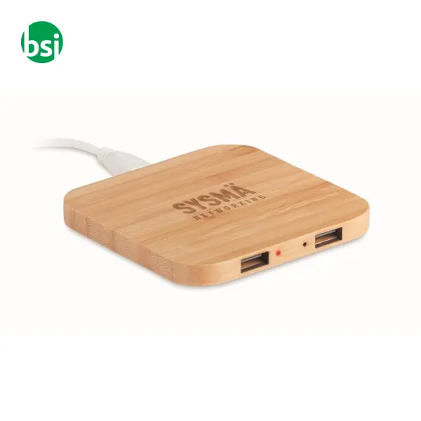 Caricatore wireless in bamboo - CUADRO -  2