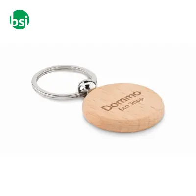 Portachiavi rotondo in legno - TOTY WOOD - Immagine 3