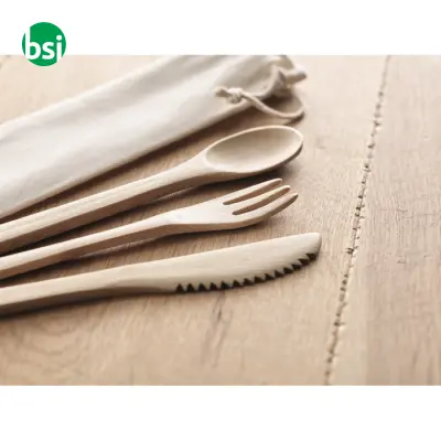 Set posate in bamboo - SETBOO - Immagine 2