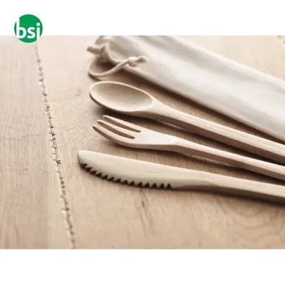 Set posate in bamboo - SETBOO - Immagine 3