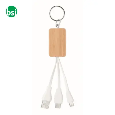 Cavo 3 in 1 in bamboo - CLAUER - Immagine 3