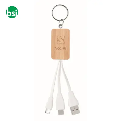 Cavo 3 in 1 in bamboo - CLAUER - Immagine 2