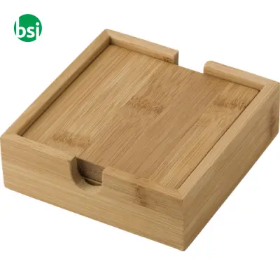 Set sottobicchieri di bamboo Archer