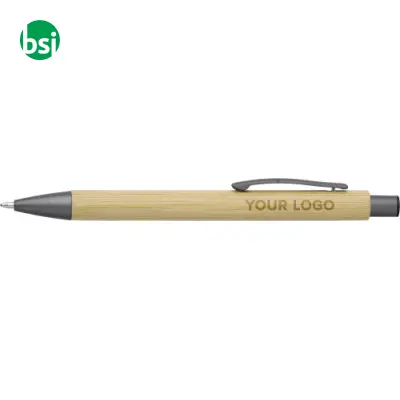 Penna a sfera in bamboo refill blu Kalani - Immagine 3