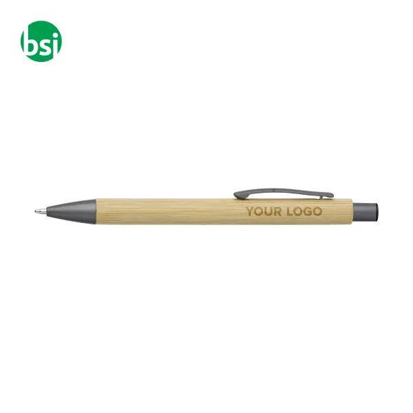 Penna a sfera in bamboo refill blu Kalani -  3