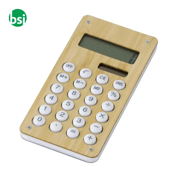 Calcolatrice in bamboo e ABS Thomas -  1