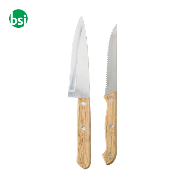 Set 2 coltelli in bamboo confezione personalizzata Tony -  5