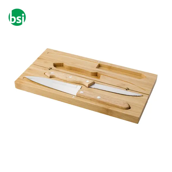 Set 2 coltelli in bamboo confezione personalizzata Tony -  4