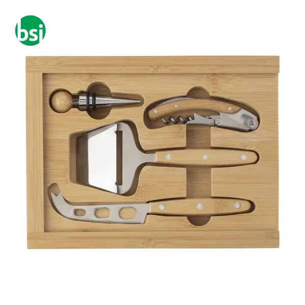 Set vino & formaggio in bamboo Patrick -  2