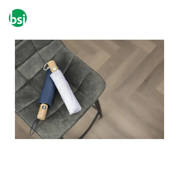 Ombrello pieghevole Apri e Chiudi rPET e bamboo Teodora -  6
