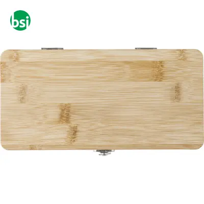 Set attrezzi 27 pezzi custodia in bamboo Elmar - Immagine 2