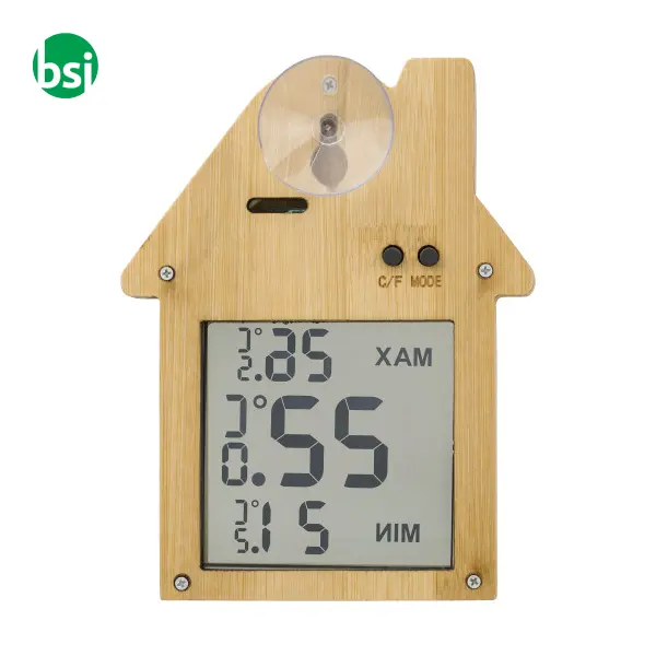 Stazione meteorologica in bamboo a forma di casa Lana -  3