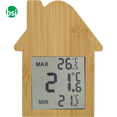 Stazione meteorologica in bamboo a forma di casa Lana - Immagine 2