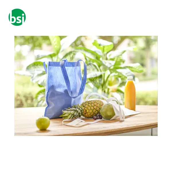 Shopping bag personalizzabile in TNT e rPET 80gr Ryder -  2