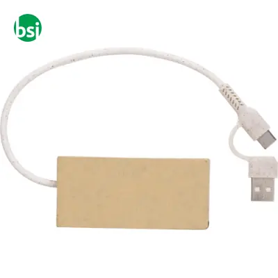 Stazione Hub con quattro porte USB in alluminio Paulo - Immagine 4