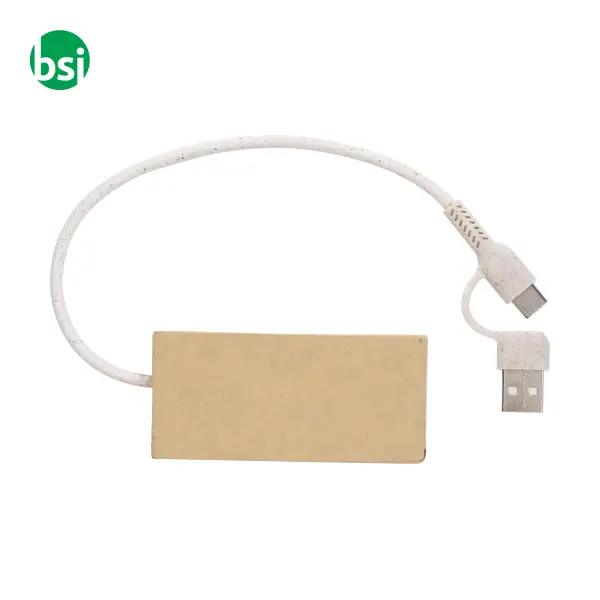 Stazione Hub con quattro porte USB in alluminio Paulo -  4