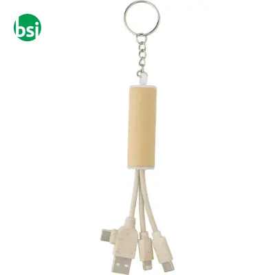 Portachiavi con cavi per la ricarica USB Tyson