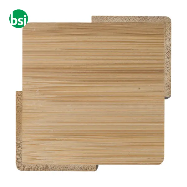 Set sottobicchieri in feltro rPET con custodia Lawrence -  3