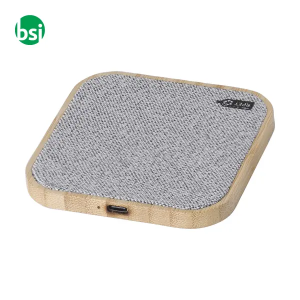 Caricabatterie wireless in bamboo Moses -  1