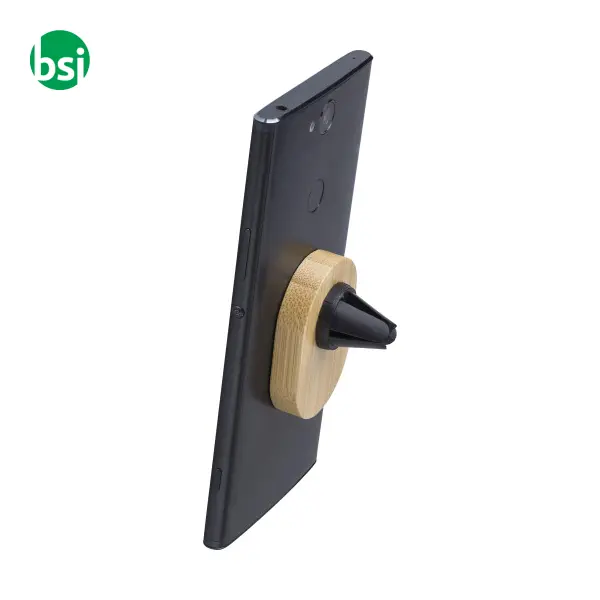Supporto auto per smartphone in bamboo Larry -  1