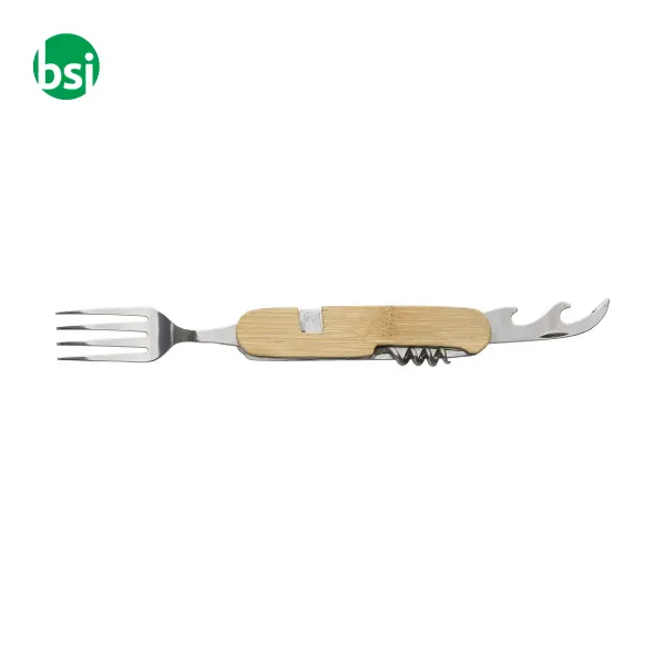 Set di posate multifunzionali in bamboo Ainsley -  2