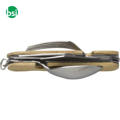 Set di posate multifunzionali in bamboo Ainsley - Immagine 5