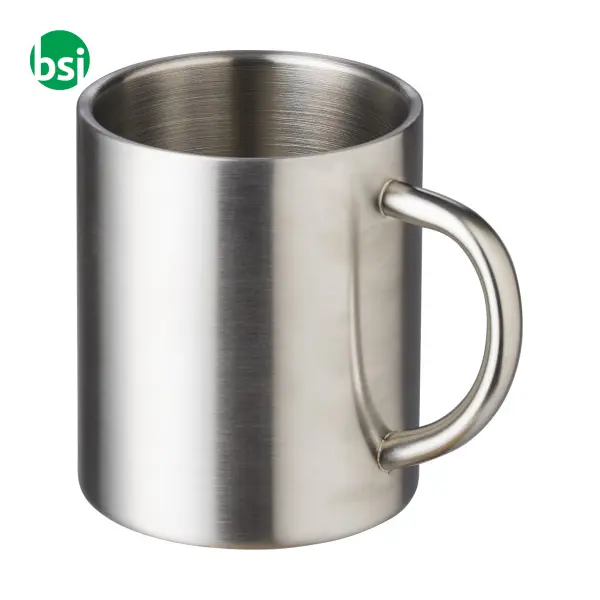 Tazza da viaggio acciaio inox personalizzata 300ml Braylen -  1