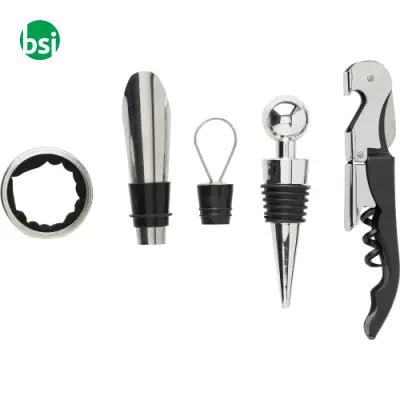 Set vino in sughero con 4 accessori Milana - Immagine 3