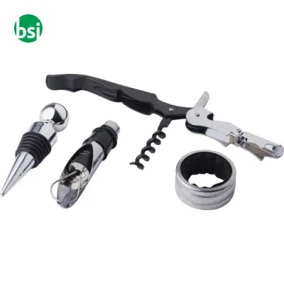 Set vino in sughero con 4 accessori Milana - Immagine 4