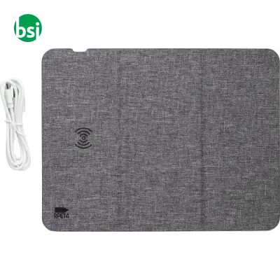 Tappetino per mouse rPET con caricatore rapido Selene - Immagine 3