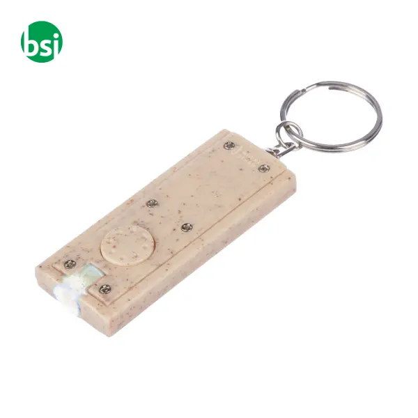 Portachiavi in paglia di grano con luce Led -  3
