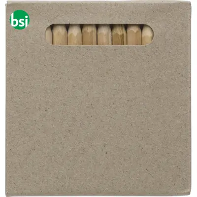 Set 12 matite in legno corte colorate Devin - Immagine 2