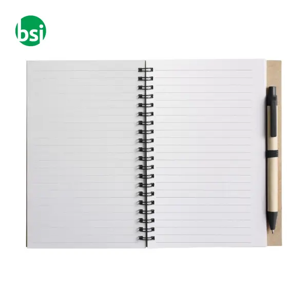 Taccuino in carta riciclata e penna a sfera Stella -  4