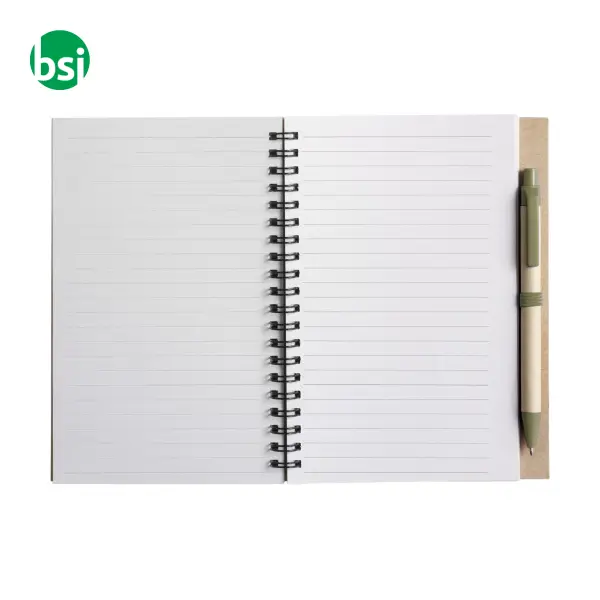 Taccuino in carta riciclata e penna a sfera Stella -  8