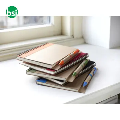 Taccuino in carta riciclata e penna a sfera Stella - Immagine 2